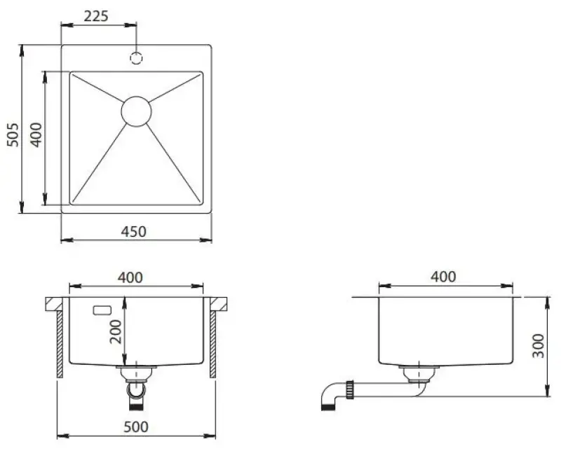 Ausmann Turt RVS spoelbak 450x505mm met kraangat onderbouw vlakbouw en opbouw 1208956941

Ausmann Turt rozsdamentes acél mosogató 450x505mm csaptelep nyílással aláépített, sík és felépített k