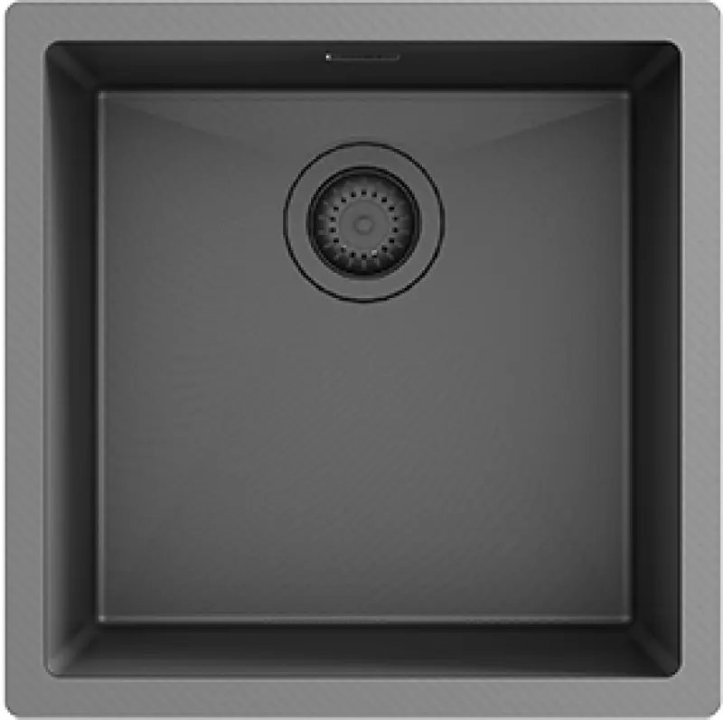 Ausmann Turt gun metal mosogató PVD NANO 40x40 beépített, felületre szerelhető és ráépíthető 1208956946