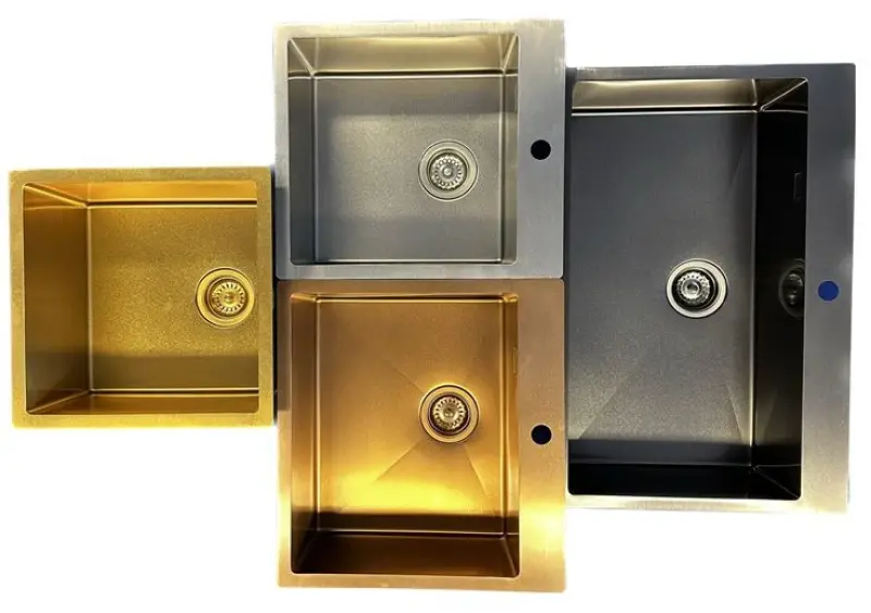 Ausmann Turt gunmetal mosogatótálca jobb oldali csepegtetővel, 780x500mm felépítmény és lapos beépítés 1208956953