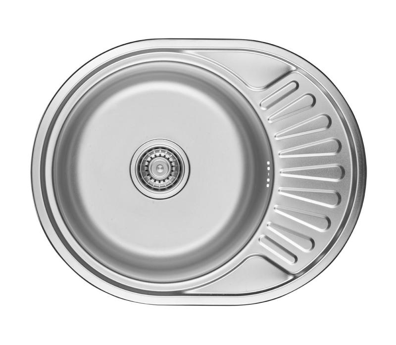 Ausmann Basic rozsdamentes acél felépíthető mosogató csepegtetővel, megfordítható, 57x45 cm, szifonnal együtt, 1208956973