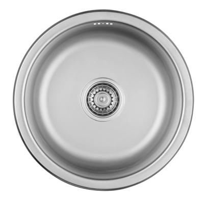 Ausmann Basic kerek rozsdamentes acél mosogató 43 cm beépítéssel, szifonnal együtt 1208956999