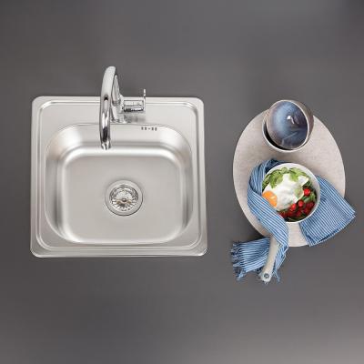 Ausmann Basic rozsdamentes acél felépített mosogató 48x48 cm csaptelephellyel, szifonnal együtt 1208957000