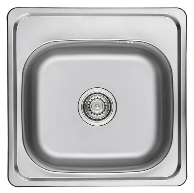 Ausmann Basic rozsdamentes acél felépített mosogató 48x48 cm csaptelephellyel, szifonnal együtt 1208957000