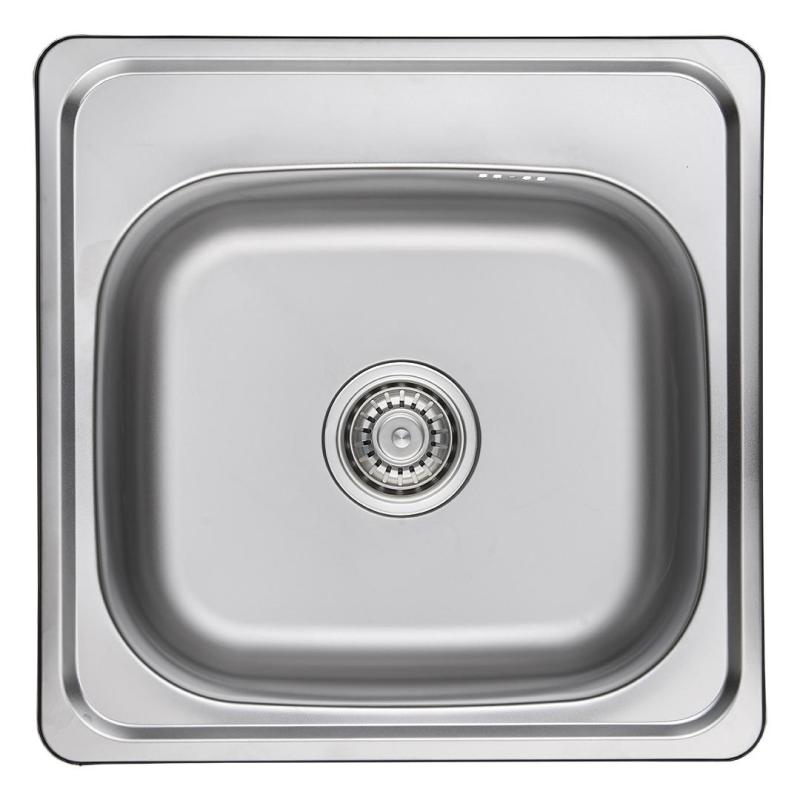 Ausmann Basic rozsdamentes acél felépített mosogató 48x48 cm csaptelephellyel, szifonnal együtt 1208957000