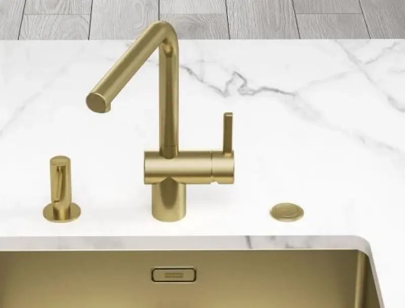 Franke Mythos Masterpiece BXM 210.50 PVD Arany Mosogató 500x410mm Szintbe építhető és Alsó beépítés 127.0674.362