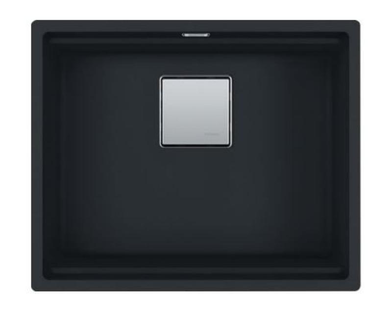 Franke Kubus KNG 110.52 mat zwarte gootsteen 52x42 graniet onderbouw 125.0627.319