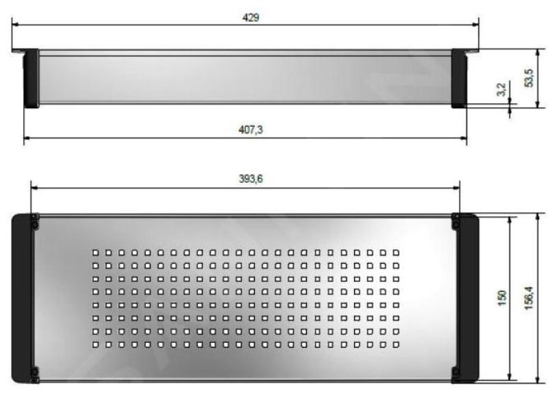Franke Kubus 2.0 rozsdamentes acél betét tálca 429x156mm modellhez kötött 112.0394.981