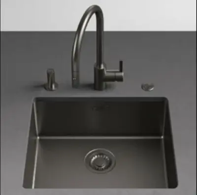 Franke Mythos Masterpiece BXM 210.40 PVD Gun Metal Mosogató 400x410mm Síkba építhető és Alsó szerelésű 127.0674.537