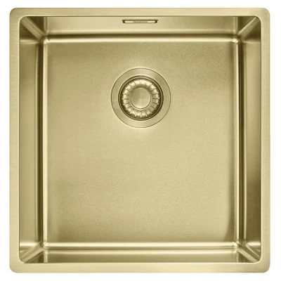 Franke Mythos Masterpiece BXM 210.40 PVD Arany Mosogató 400x410mm Síkba építhető és Alsó beépíthető 127.0674.582