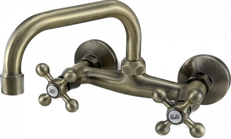 AquaTrimo Vivaldi klasszikus bronz konyhai fali csaptelep felső kifolyóval 21VV7066BN