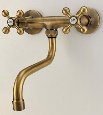 AquaTrimo Vivaldi klasszikus konyhai fali csaptelep bronz 21VV7068BN
