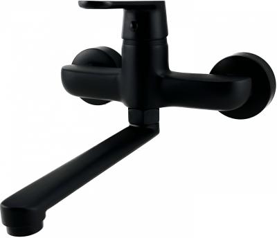 AquaTrimo Chopin fekete fali csaptelep alsó kifolyóval 235mm 21CP7075SW
