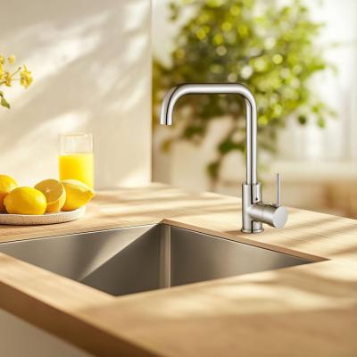 Ausmann Oder roestvrijstalen gootsteen 40x40cm vlakbouw onderbouw en opbouw extra diep 22cm 1208957112