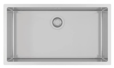 Ausmann Oder grote roestvrijstalen gootsteen 74x40cm vlakbouw onderbouw en opbouw extra diep 22cm 1208957114