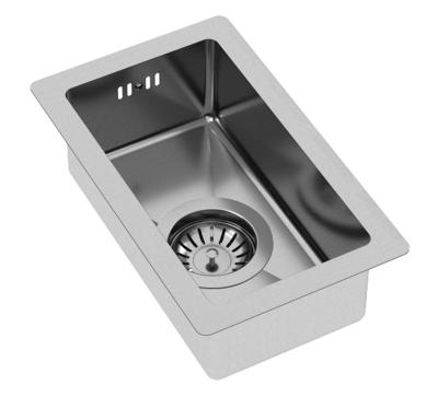 Ausmann Oder kleine roestvrijstalen spoelbak 16x30cm vlakbouw onderbouw en opbouw 1208957115