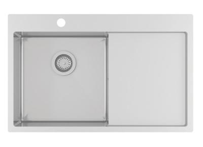 Ausmann Oder Blue roestvrijstalen spoelbak 78x50cm voor vlakbouw en opbouw met afdruipgedeelte 1208957122