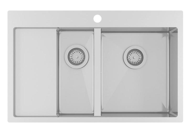 Ausmann Oder Blue 1,5 rozsdamentes acél mosogató 78x50cm felületbe építhető és ráépíthető csepegtető résszel 1208957125