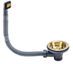 Ausmann Mosel rozsdamentes acél mosogató-lefolyó szett túlfolyóval, rozsdamentes acél 1208957146