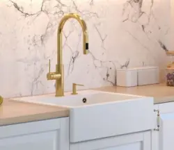 Quadri Farmhouse vidéki beépíthető vagy ráépíthető gránit mosogató matt fehér 595x540mm 1208957209