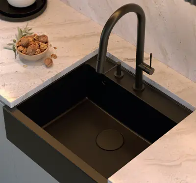 Quadri Swindon Luxe Beépített Szappanadagoló matt fekete felülről utántölthető 1208957213