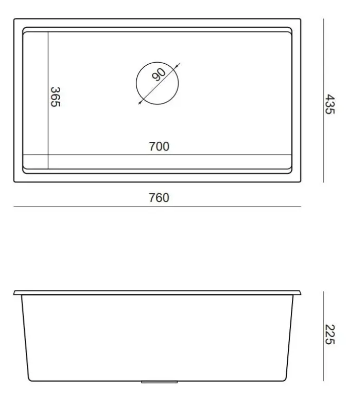 Quadri Newport grote en diepe spoelbak graniet opbouw en onderbouw antraciet spoelbak 760x435 mm 1208957219

Quadri Newport nagy és mély mosogató gránit felültét és alulépítés antracit mosoga