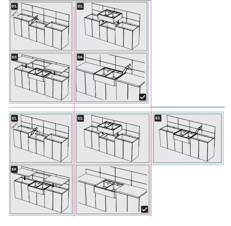 GraniteMy Farmhouse dupla fekete vidéki mosogató gránit mosdó 80x63 cm beépíthető és aláépíthető 1208957352