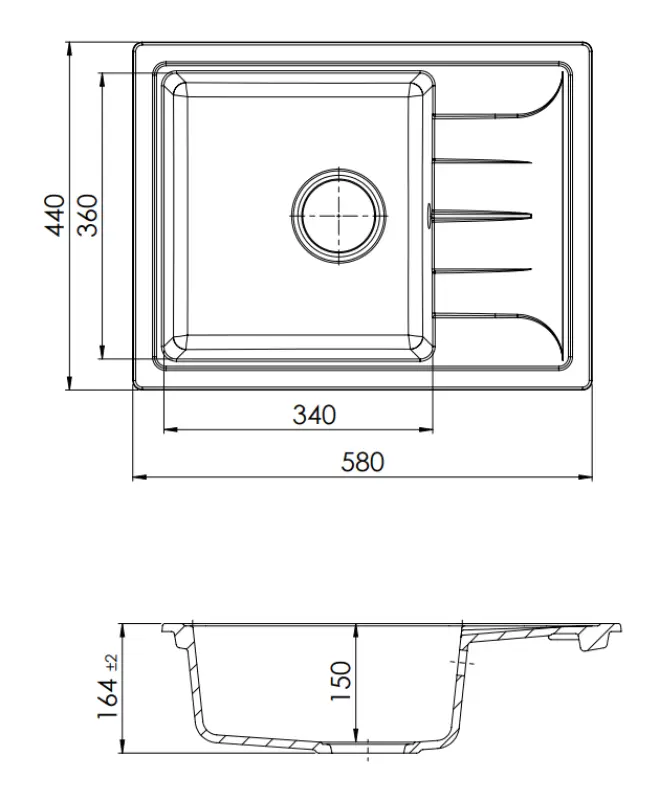 GraniteMy Smart extra ondiepe granieten opbouw zwarte spoelbak 58x44cm met afdruip omkeerbaar 1208957354

GraniteMy Smart extra sekély gránit fekete mosogató 58x44cm csepegtetővel, megfordíth