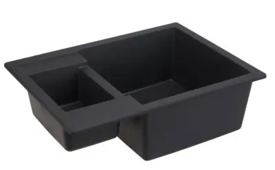 GraniteMy Smart extra sekély 1,5 gránit mosogató fekete, 58x44cm 1208957355