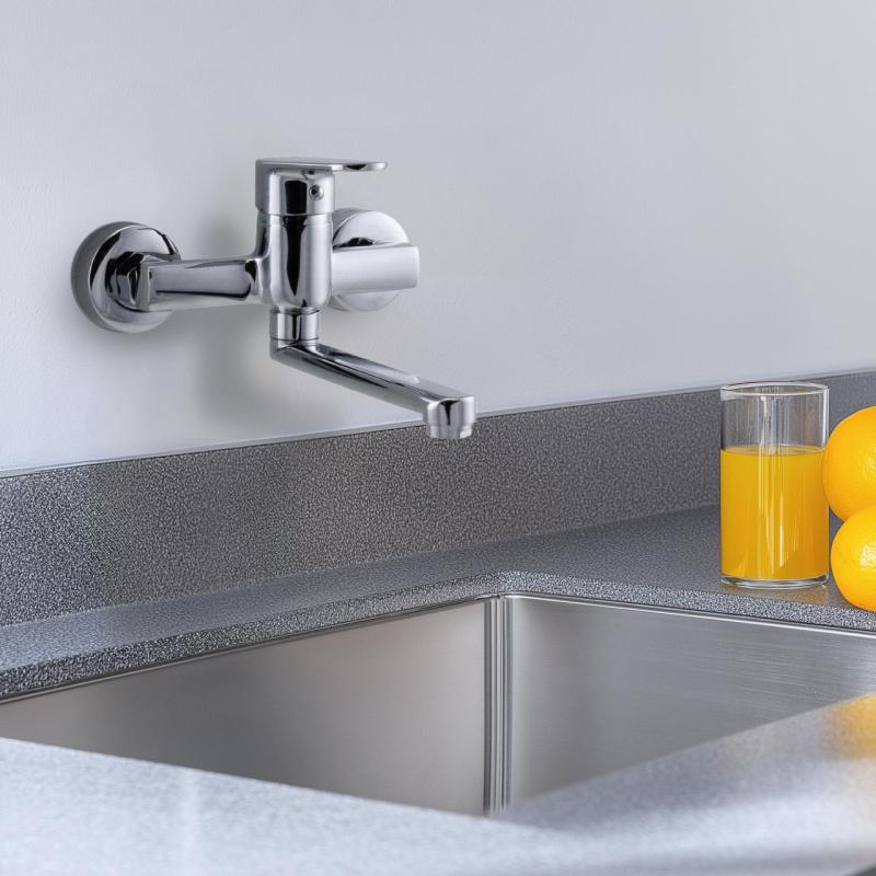 AquaTrimo Chopin fali csaptelep egykaros konyhai keverőcsap króm 21CP7373CM