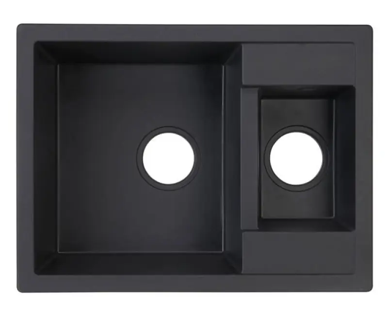 GraniteMy Smart extra sekély 1,5 gránit mosogatótálca fekete, megfordítható 58x44cm 1208957386