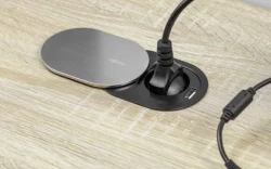 Indux Slide beépíthető konyhai konnektor földeléssel, munkalappal, USB-vel és konnektorral, rozsdamentes acél színű 1208957392