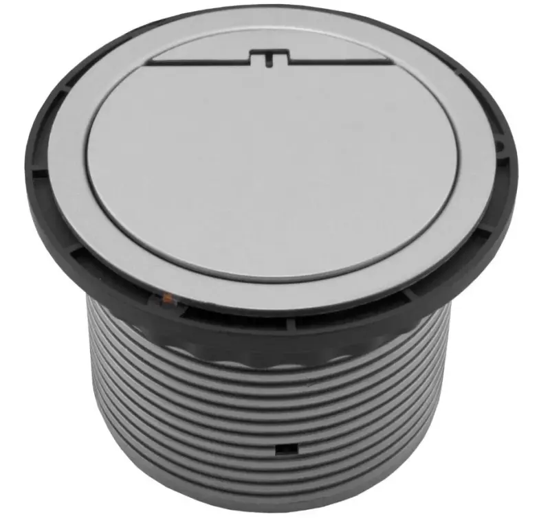 Indux Cover beépített földelt ezüst konyhai aljzat munkalapba, 2 USB csatlakozóval, 1208957397