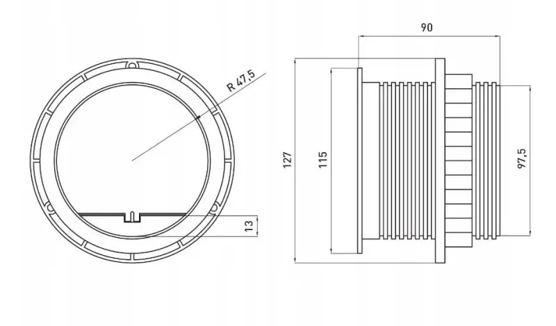 Indux Cover beépíthető földelt ezüst konyhai aljzat munkalappal, 2 USB csatlakozóval 1208957399