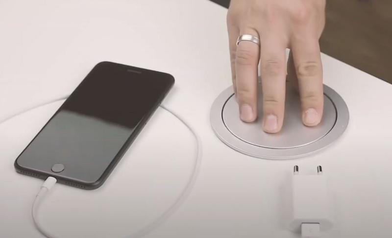 Indux Push süllyeszthető, földelt, ezüst színű konyhai konnektor munkalapba, 4 konnektorral 1208957413