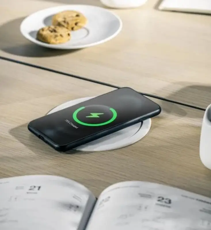 Indux Push süllyeszthető földelt fehér konyhai munkaasztal aljzat 4 csatlakozóval, 2 x USB, 2 x RJ45 és vezeték nélküli töltéssel 1208957419