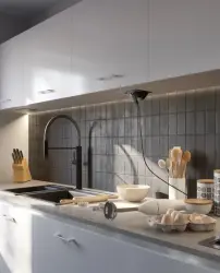 Indux Flip Medium konyhai aljzat földeléssel a munkalapon vagy felső szekrényben matt fekete színben, 3 aljzattal 1208957434