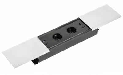 Indux Slide max beépített konyhai aljzat földeléssel munkalappal, USB-A, HDMI, RJ45 és USB-C csatlakozóval, matt fehér színben 1208957440