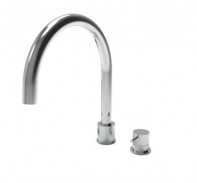 Waterevolution Flow 2-lyukas konyhai keverőcsap mat fekete T151PR