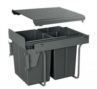 Garbi Carrier C-40-3-H beépített hulladékrendszer saját sínekkel és 3 szemetesvödörrel 1 x 20 + 2 x 10 liter 1208957464
