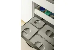 Garbi Basket B-60-4-H sorteersysteem voor afval voor lade van 60 cm inclusief houder en 4 afvalbakken 1208957472