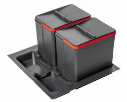 Garbi Basket B-60-2 szelektív hulladékgyűjtő rendszer 60 cm-es fiókhoz, tartóval és 2 szemetesvödörrel együtt 1208957474