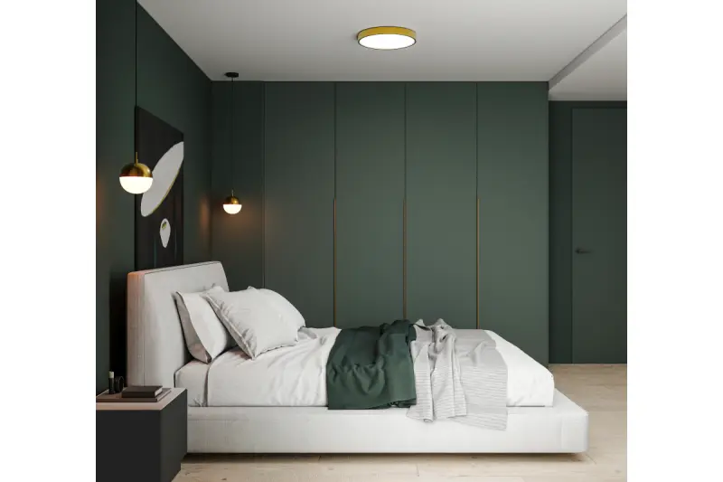 Decor Abies sárgaréz arany függőlámpa fém kerek mennyezettel 3558