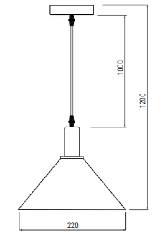 Decor Prive moderne arany színű réz függőlámpa kúp alakú 7610