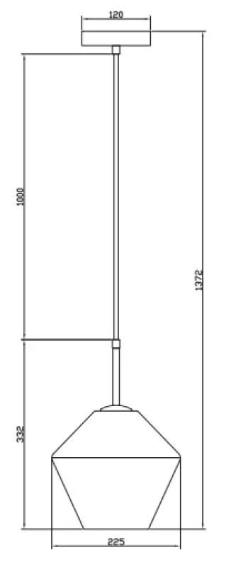 Decoreer Lim 332 mm hoge moderne amberkleurige hanglamp 7887