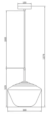 Decor Lime 339 mm magas modern borostyánsárga függőlámpa 7924
