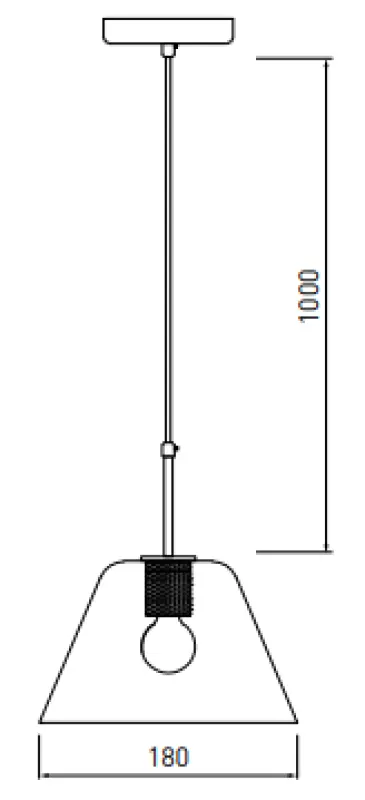Decor Giglas stílusos üveg függőlámpa 8037