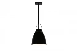 Decor Orient kónikus fém függőlámpa fekete, kontrasztos fehér belsővel 4475