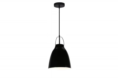 Decor Orient kónikus fém függőlámpa fekete, kontrasztos fehér belsővel 4475