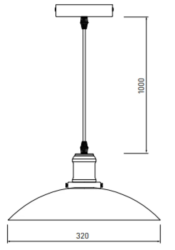 Decor Horizon matzwarte industriële hanglamp 4512