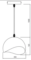 Decor Mavia gömb alakú fehér piros függőlámpa 4963